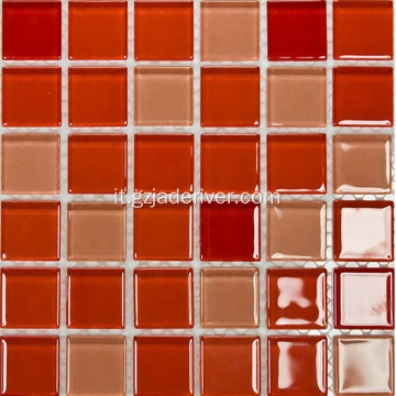 Mosaico di cristallo rosso mix di abbronzatura